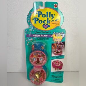 1992 Bluebird Polly Pocket Jeweled Collection Jeweled Palace Compact Set